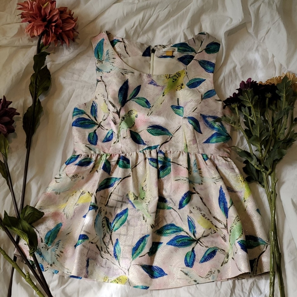 Anthropologie sleeveless peplum top EUC!